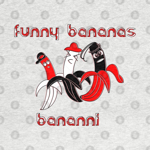 funny bananas Bananni Fruit Humor Cartoon Comedy Silly by 4rpixs